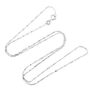 Estate Sterling Silver 925 1.2mm Serpentine Link Necklace 29.5"